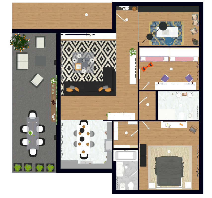 RENDER D'INTERNI - APPARTAMENTO DA 140mq